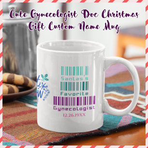 Cute Gynaecologist Doc Christmas Gift Custom Name Mug