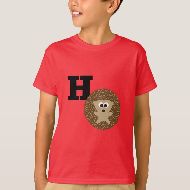 Cute H is for Hedgehog T-Shirt (Front)