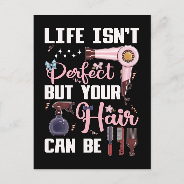 Cute Hair Stylist Motivation Hairdresser Postcard (Front)