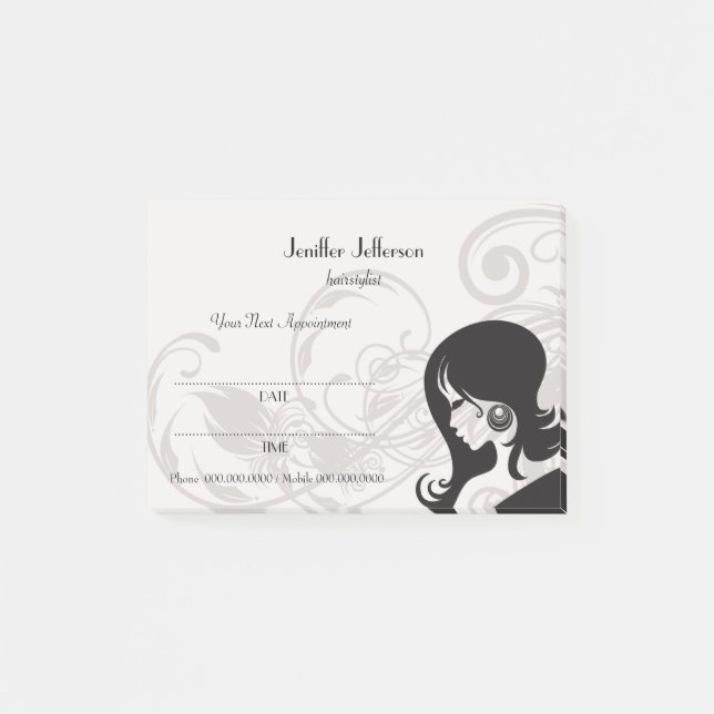 Cute Hairdresser Appointment Post-it® Notes (Front)