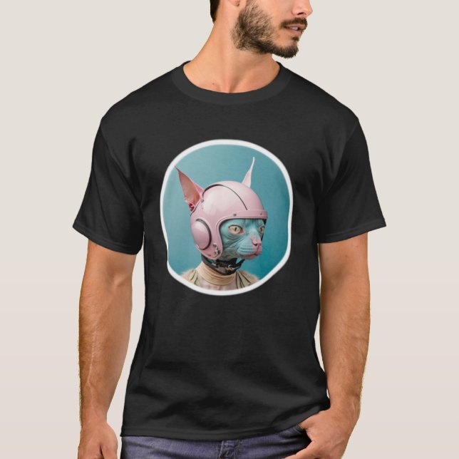 Cute Hairless Cate Pop Pilot T-Shirt (Front)