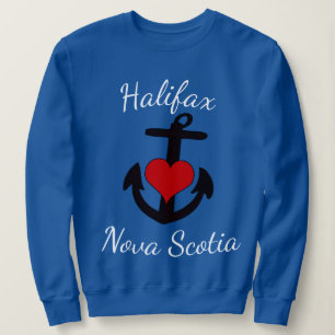Cute Halifax Nova Scotia anchor heart custom Sweatshirt