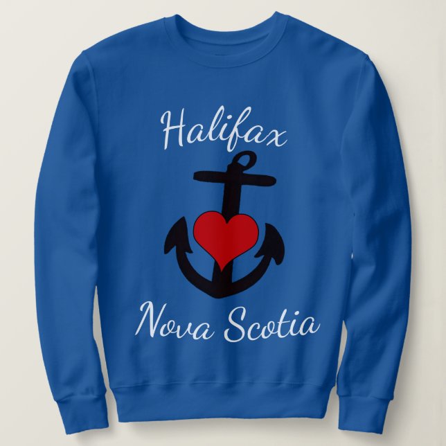 Cute Halifax Nova Scotia anchor heart custom  Sweatshirt (Design Front)