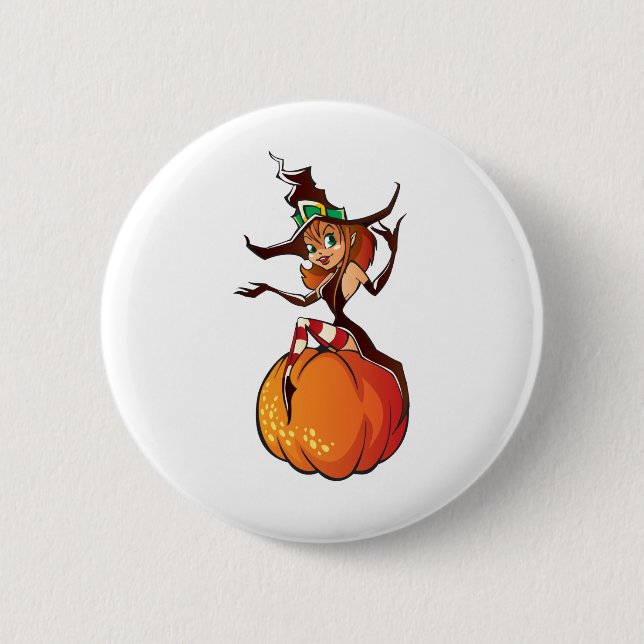 Cute Halloween 6 Cm Round Badge (Front)