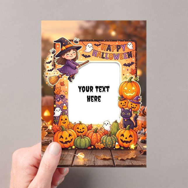 Cute Halloween Acrylic Invitation #1 (Insitu (Handheld))