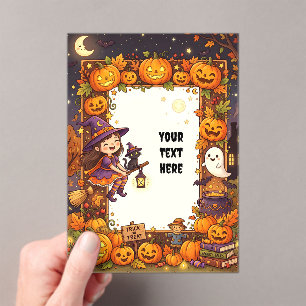 Cute Halloween Acrylic Invitation #2