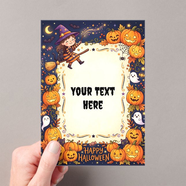 Cute Halloween Acrylic Invitation #3 (Insitu (Handheld))