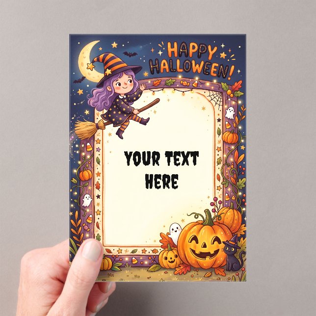 Cute Halloween Acrylic Invitation #4 (Insitu (Handheld))