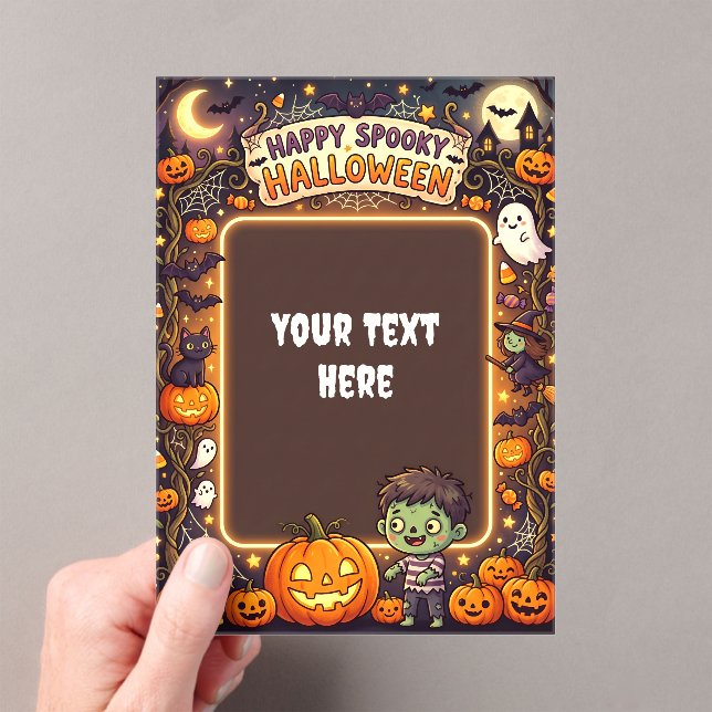 Cute Halloween Acrylic Invitation #7 (Insitu (Handheld))