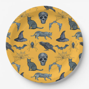 Cute Halloween all-over design Paper Plates