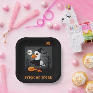 Cute Halloween Animals in Disguise Festive Paper Plate