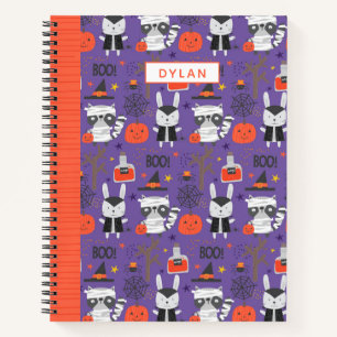 Cute Halloween Animals Personalised Draw & Write Notebook