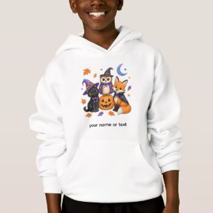 Cute Halloween Animals - Witch Black Cat Owl Fox P