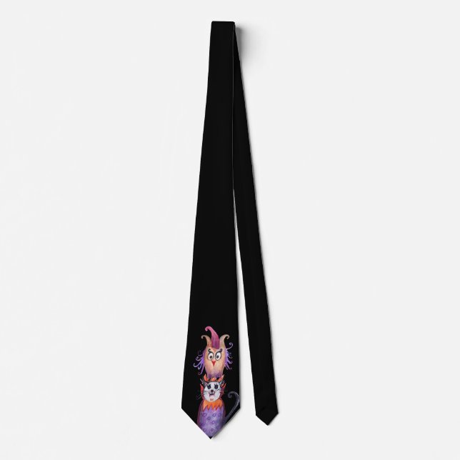 Cute Halloween Art Neck Tie (Front)