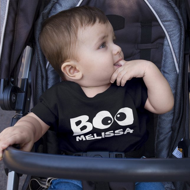 Cute Halloween Baby Boo Personalised  Toddler T-Shirt (Cute Halloween toddler t-shirt.)