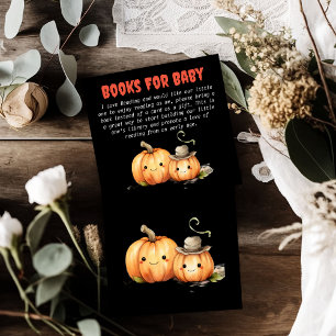 Cute Halloween Baby Shower Books for Baby Insert Card
