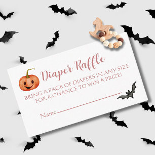 Cute Halloween Baby Shower Diaper Raffle  Enclosure Card
