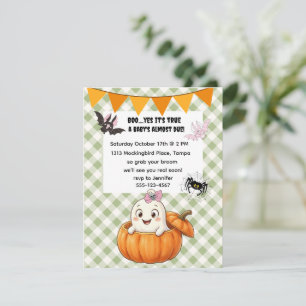 Cute Halloween Baby Shower Digital Download Invitation
