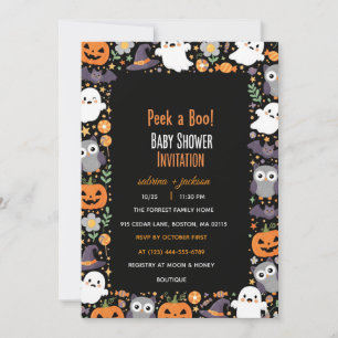 Cute Halloween Baby Shower Invitation Card – Whims