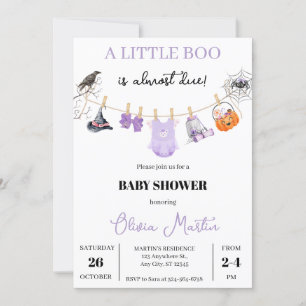 Cute Halloween Baby Shower Invitation for Girl