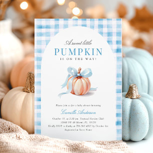 Cute Halloween Baby Shower Pumpkin Invitation