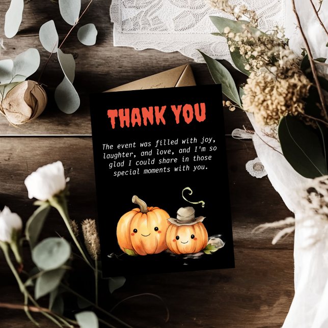Cute Halloween Baby Shower Thank You Card (Creator Uploaded)