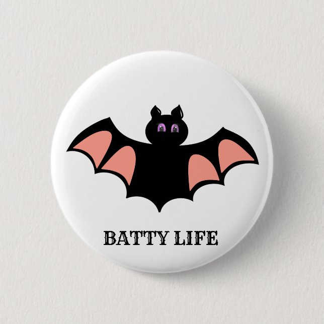 Cute Halloween Bat 6 Cm Round Badge (Front)