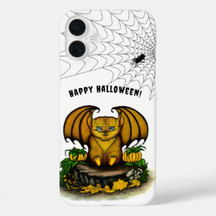 Cute Halloween Bat iPhone 16 Plus Case