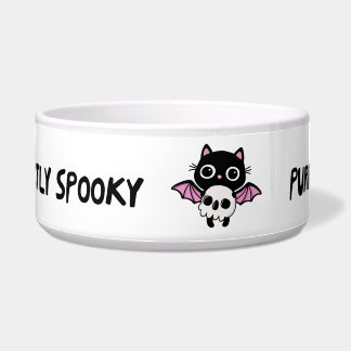 Cute Halloween Bat Cat - Purr-fectly Spooky Pun