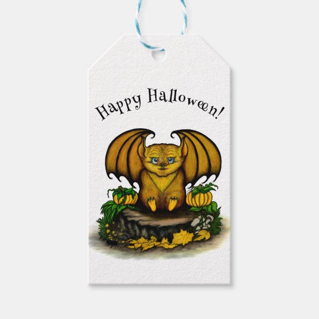  Cute Halloween Bat Gift Tags (Front)