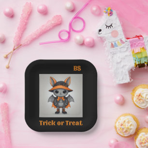 Cute Halloween bat in Disguise   Festive  Paper Plate