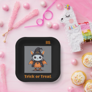 Cute Halloween bat in Disguise   Festive  Paper Plate
