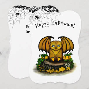  Cute Halloween Bat Invitation