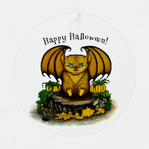 Cute Halloween Bat Metal Tree Decoration