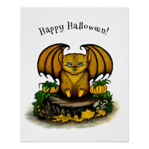 Cute Halloween Bat Poster