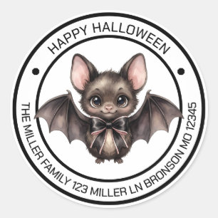 Cute Halloween Bat Return Address Sticker