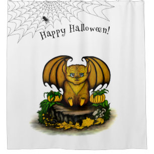 Cute Halloween Bat Shower Curtain