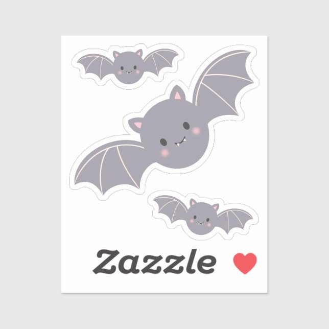Cute Halloween Bat Stickers (Sheet)