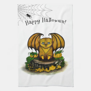 Cute Halloween Bat Tea Towel