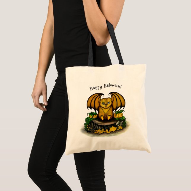  Cute Halloween Bat Tote Bag (Front (Product))