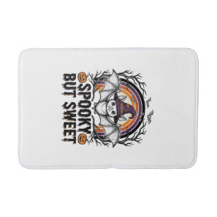 Cute Halloween Bat Vintage Engraving Spooky Shirt Bath Mat