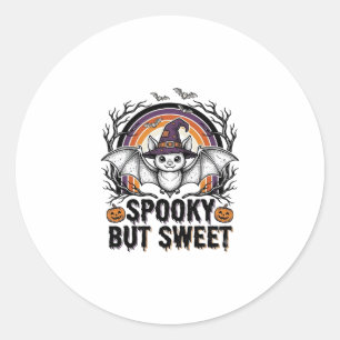 Cute Halloween Bat Vintage Engraving Spooky Shirt Classic Round Sticker