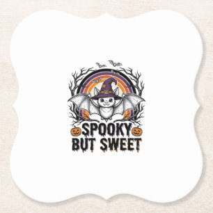 Cute Halloween Bat Vintage Engraving Spooky Shirt Paper Coaster