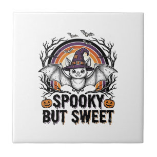 Cute Halloween Bat Vintage Engraving Spooky Shirt  Tile
