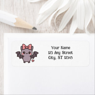 Cute halloween bat with pink bow