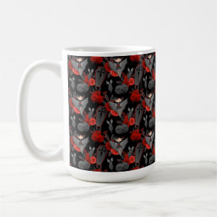CUTE HALLOWEEN BATGIRLS PUMPKINS FLOWERS COFFEE MUG