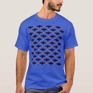 Cute Halloween Bats And Hearts T-Shirt