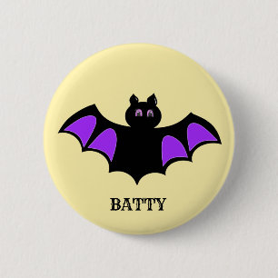 Cute Halloween Batty Bat 6 Cm Round Badge