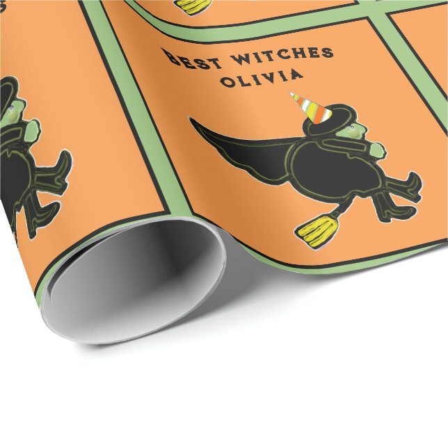 Cute Halloween Birthday Gift Wrapping Paper (Roll Corner)
