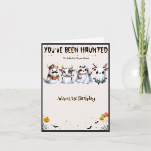 Cute Halloween Birthday Invitation